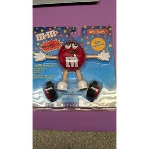 M&M's Vintage Radio Shack Exclusive Am Fm Radio with Headphones Mini Radio New